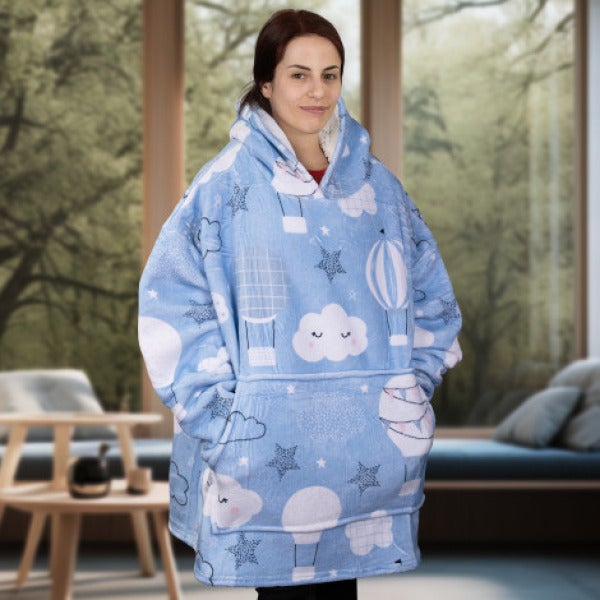 Custom Full Colour Blanket Hoodie