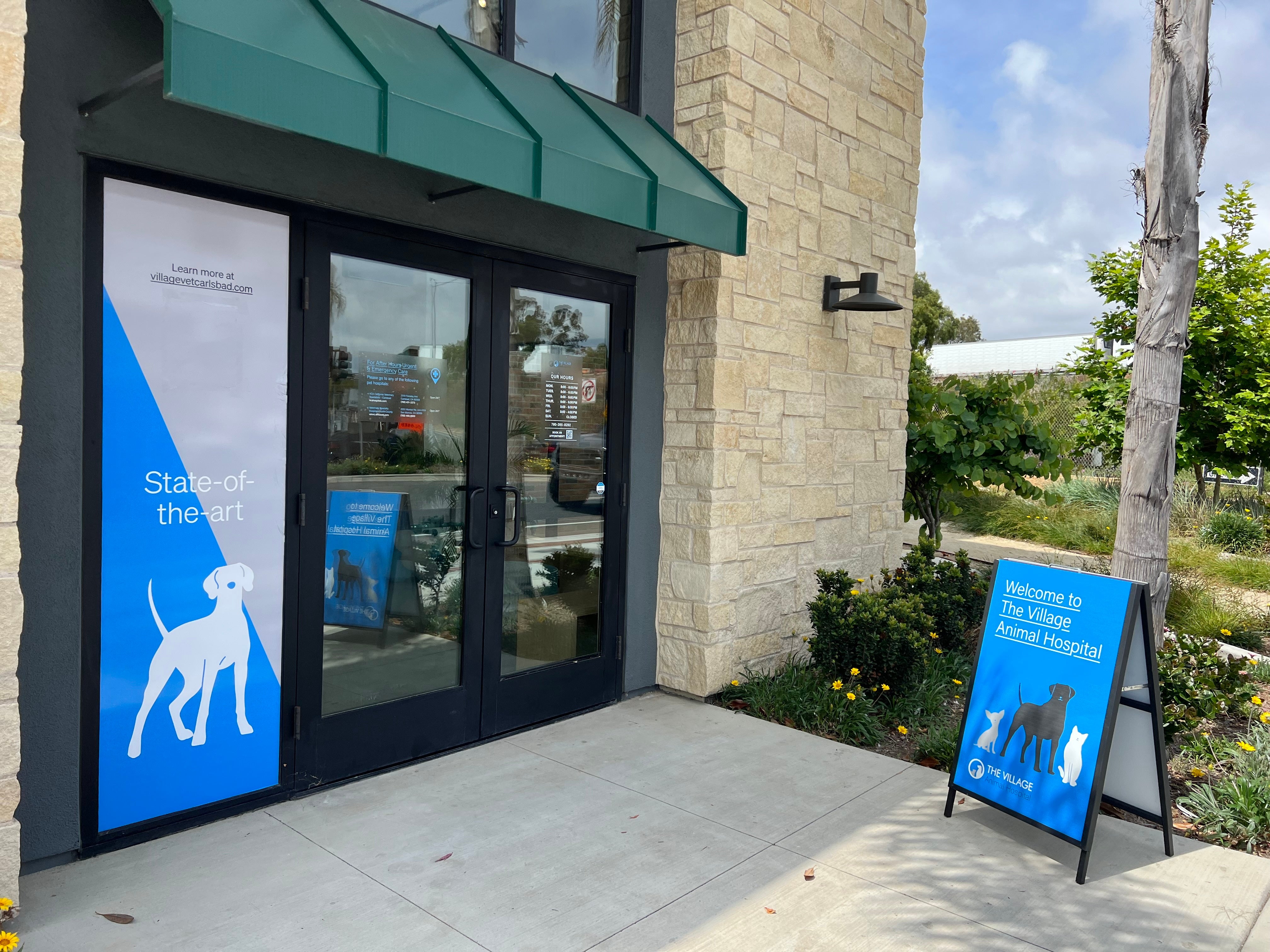 A-Frames, Banners, and more! The Village Animal Hospital in Carlsbad!