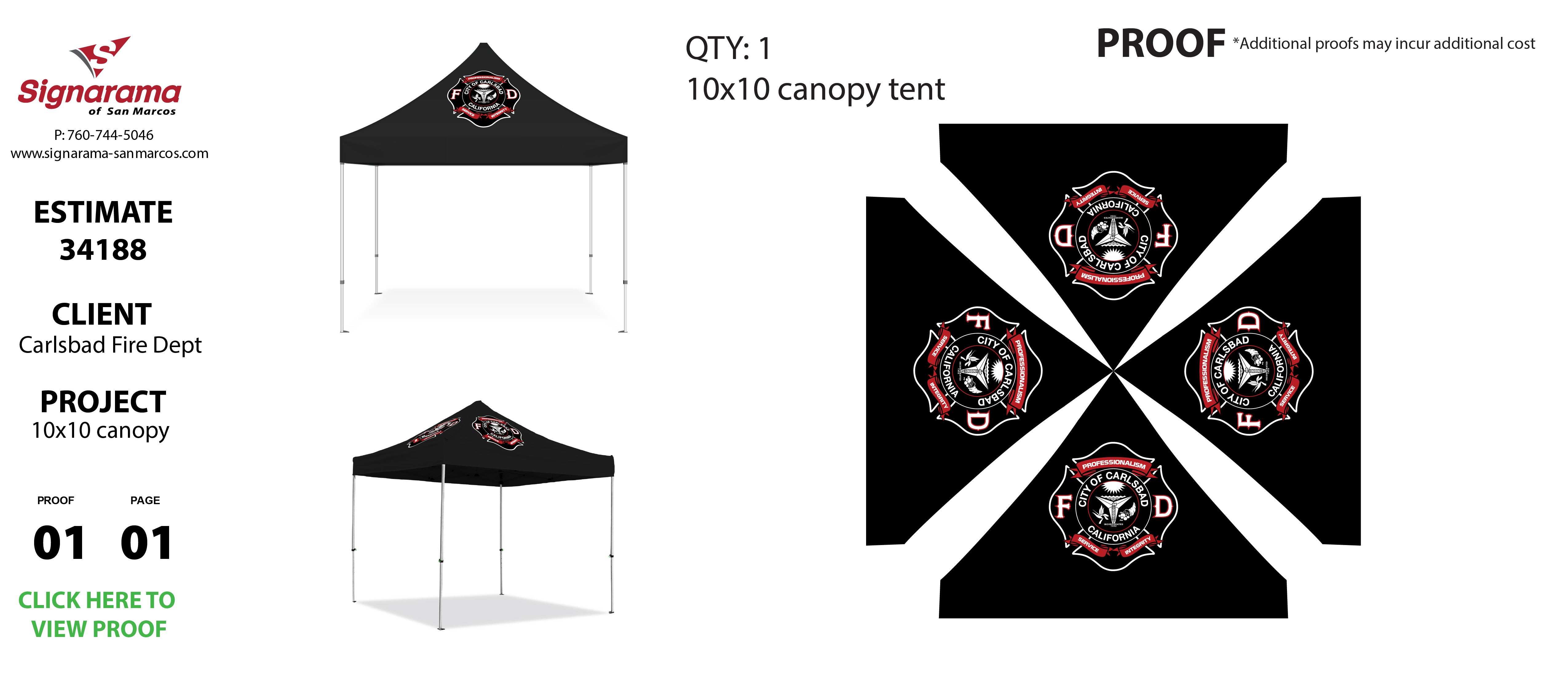 Custom Dye Sublimated Colored Canopies