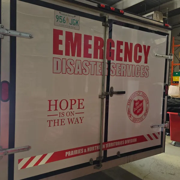 Replacement Trailer Graphics for Salvation Army in Edmonton, AB