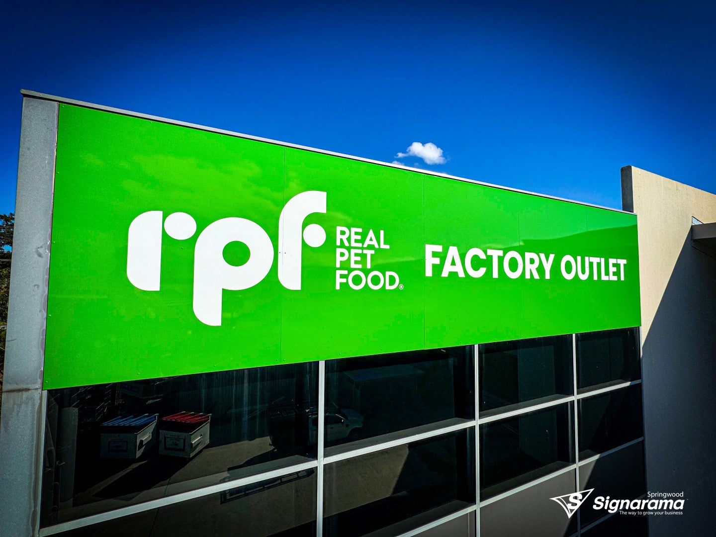 Real Pet Food – metal signage