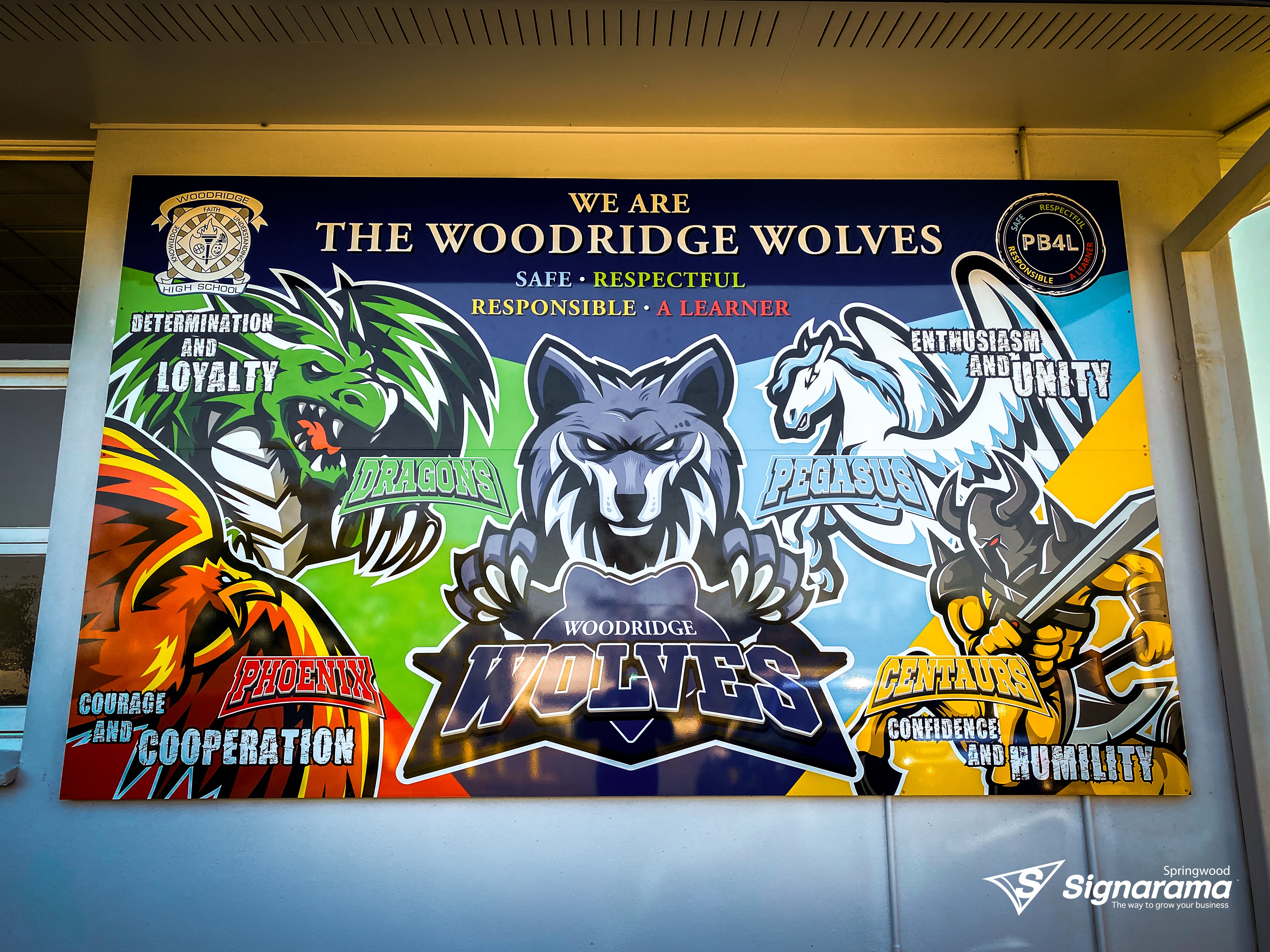 Woodridge SHS – metal signage
