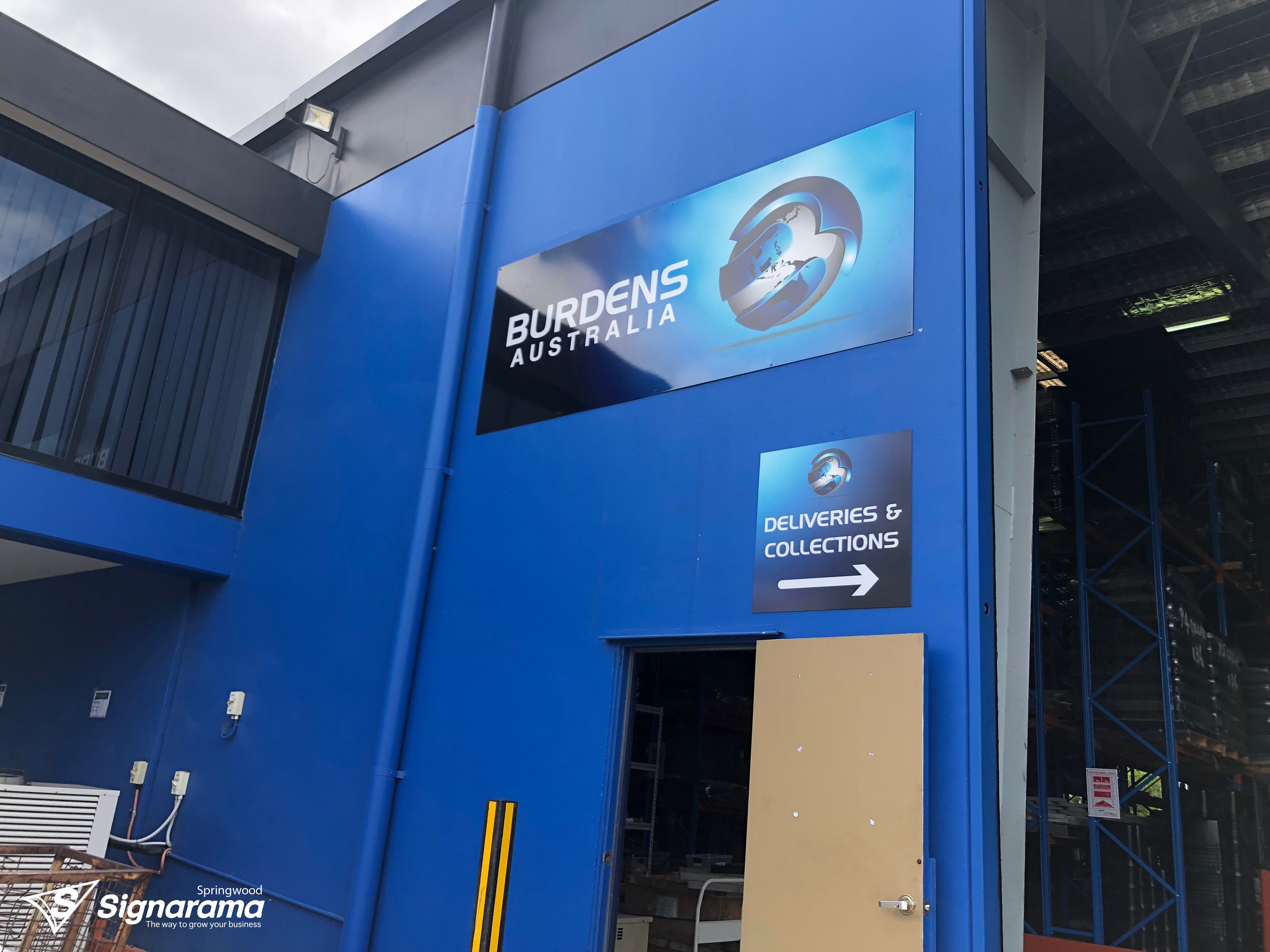 Burdens – metal signage