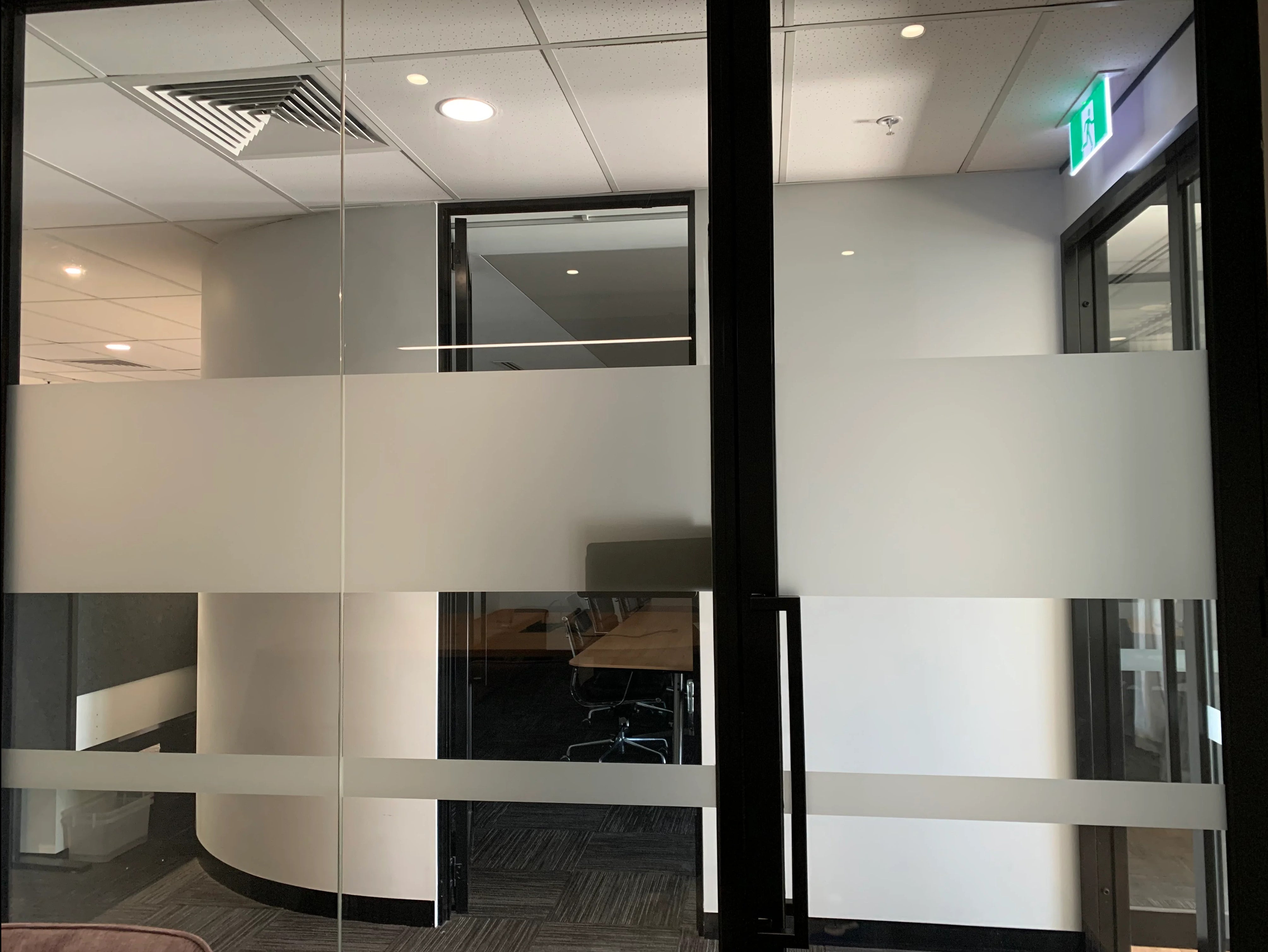 Office Frosting & Signage - Prime Electrical & Data Services - Fairfield VIC.