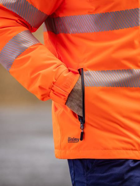 Taped Hi Vis Heated Jacket with Hood