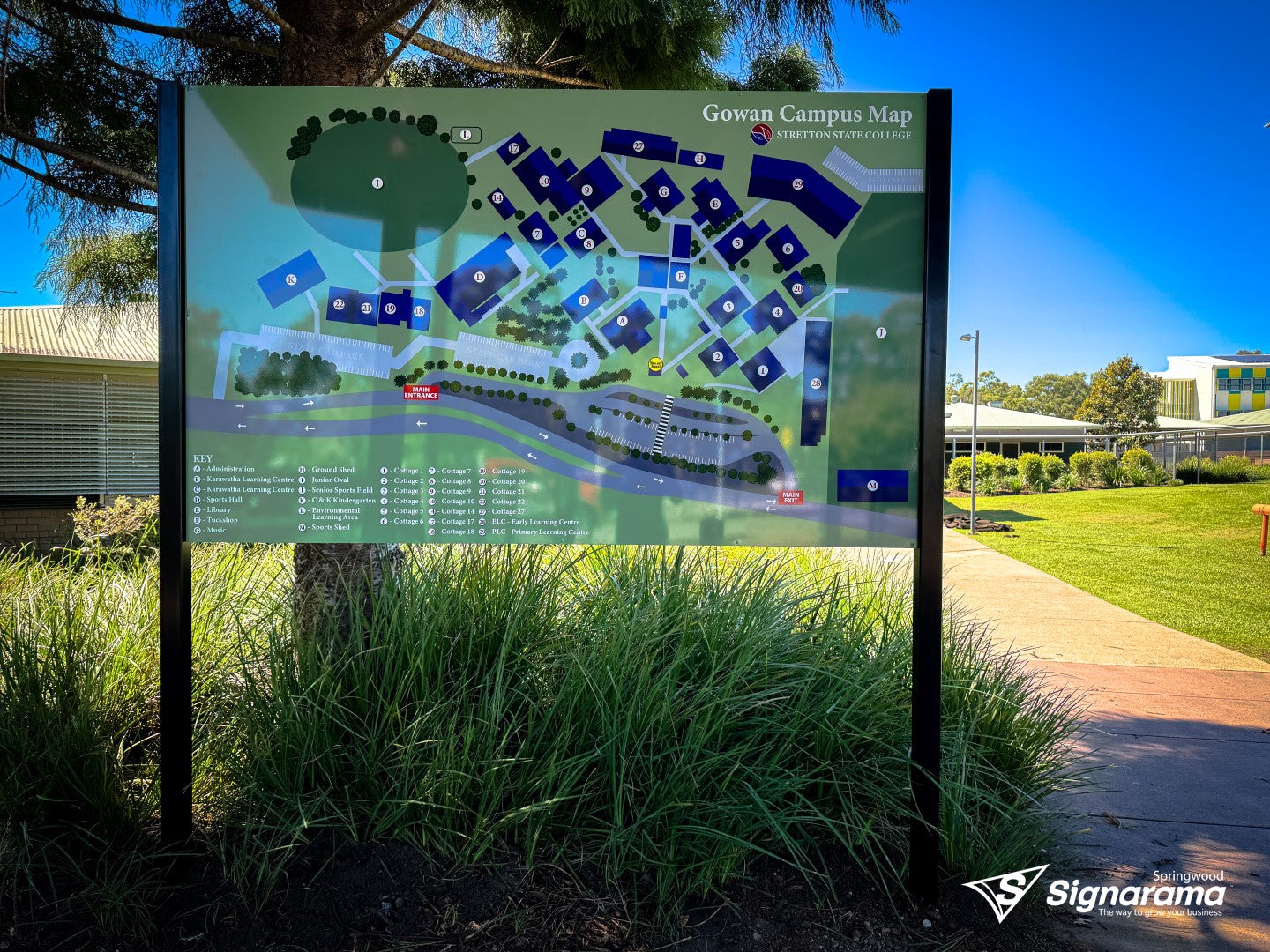 Stretton – post and panel signage