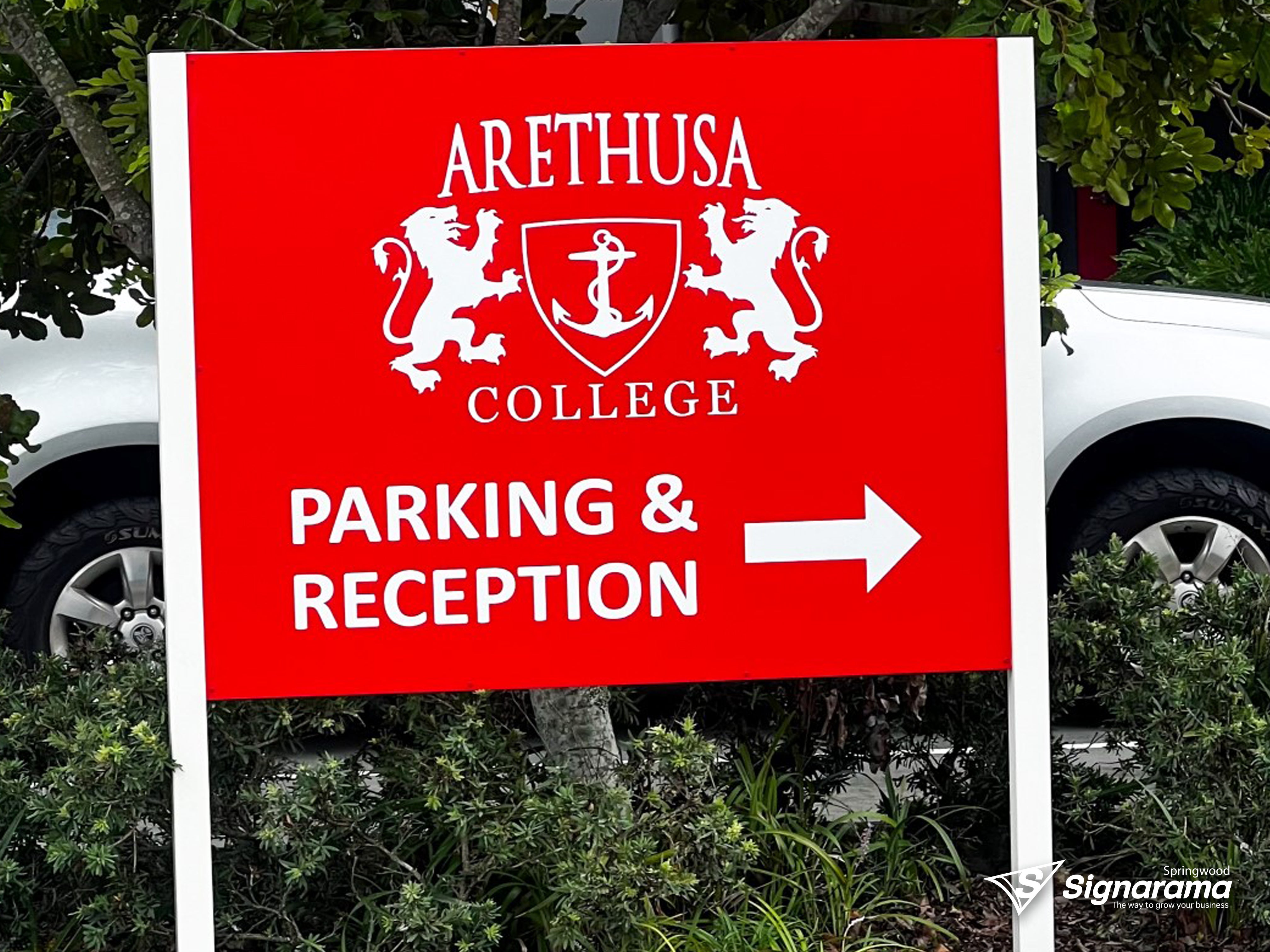 Arethusa – post and panel signage