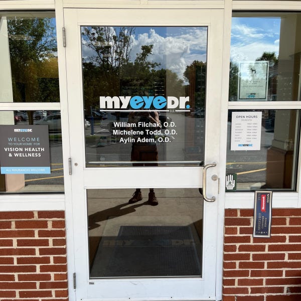 MyEyeDr Southbury Door Lettering