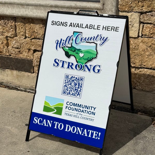 Hill Country Strong Yard Sign_FreeRoam QR Code