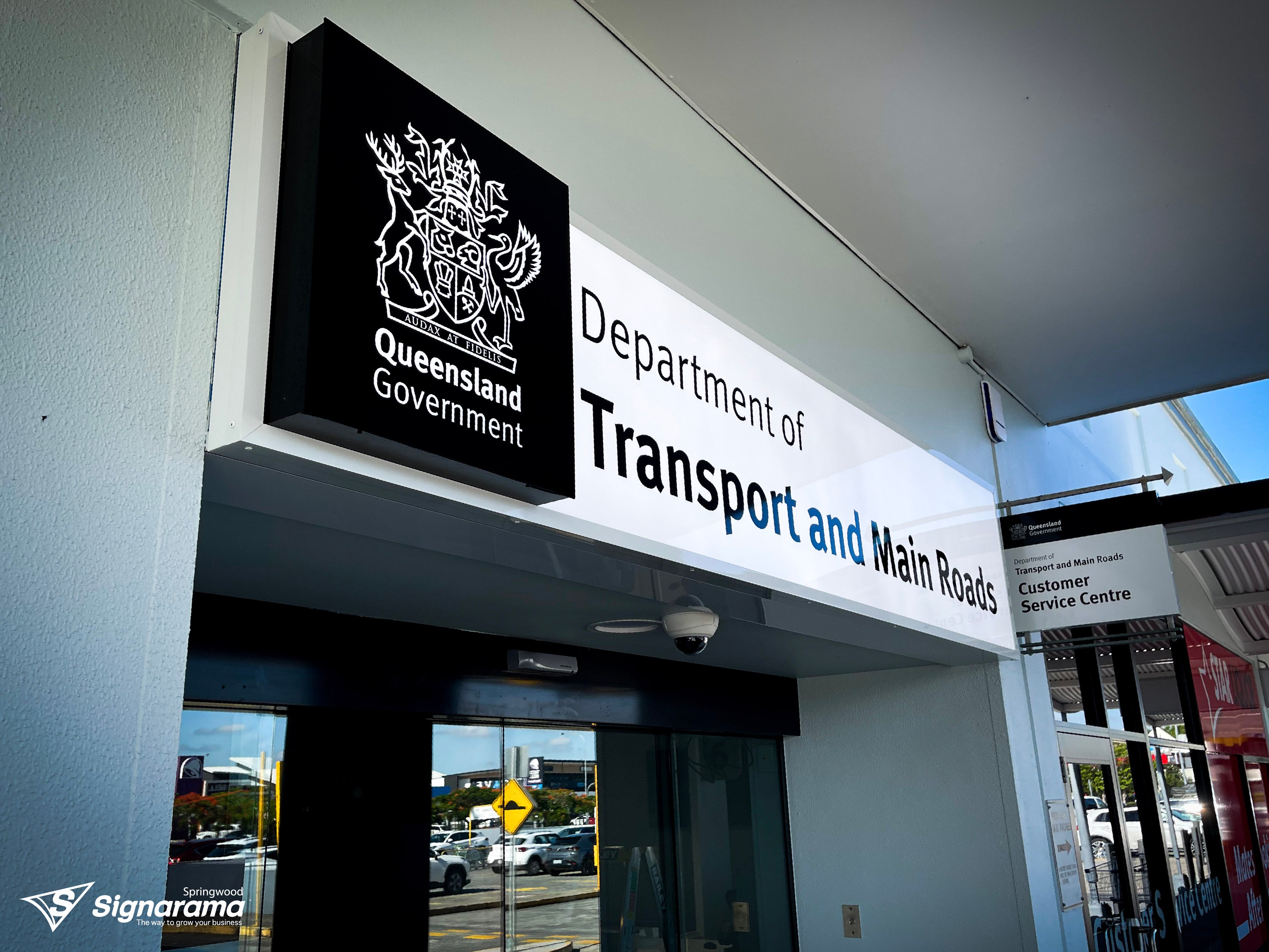 QLD Department of Transport – lightbox signage