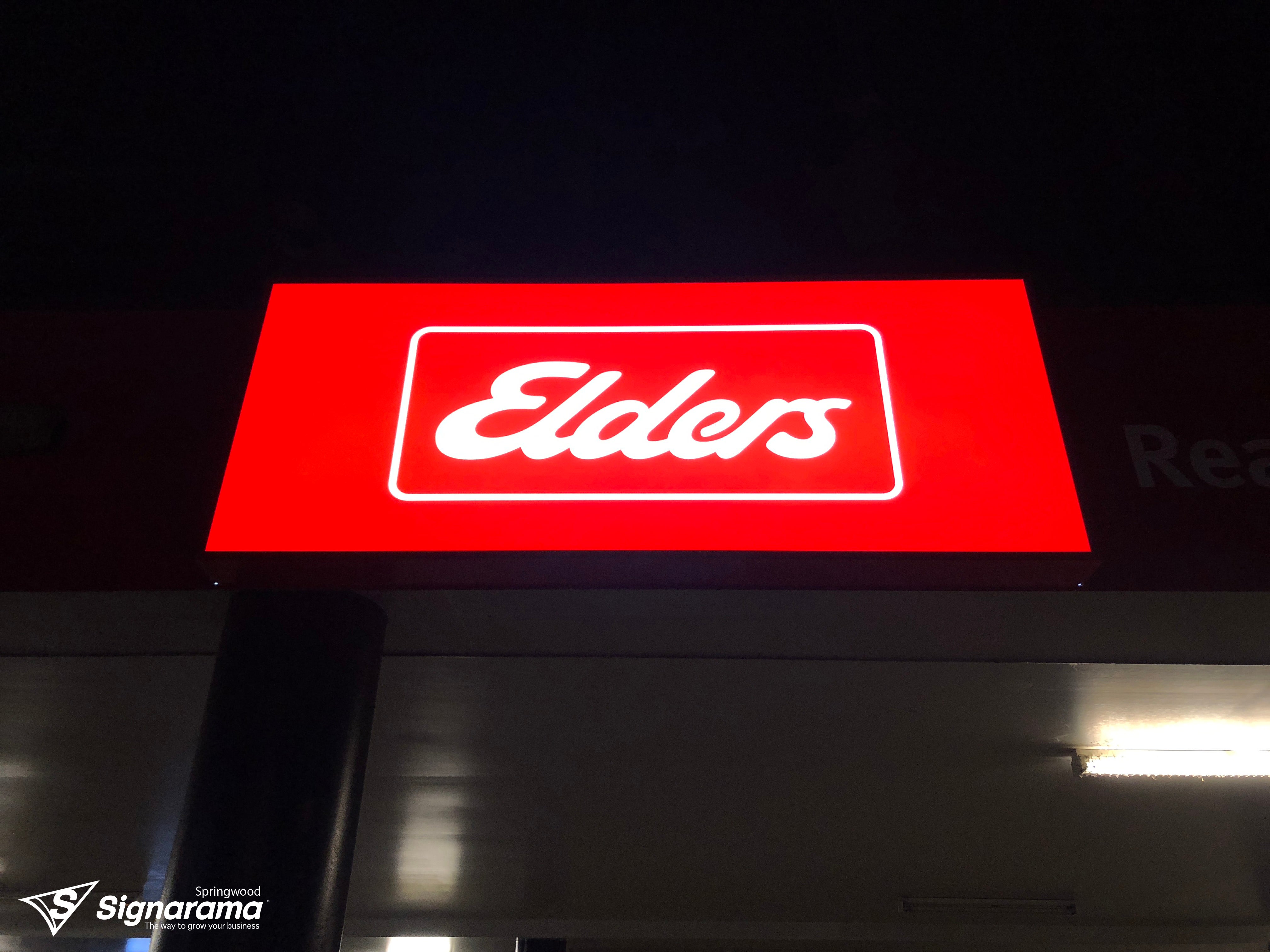 Elders – lightbox signage