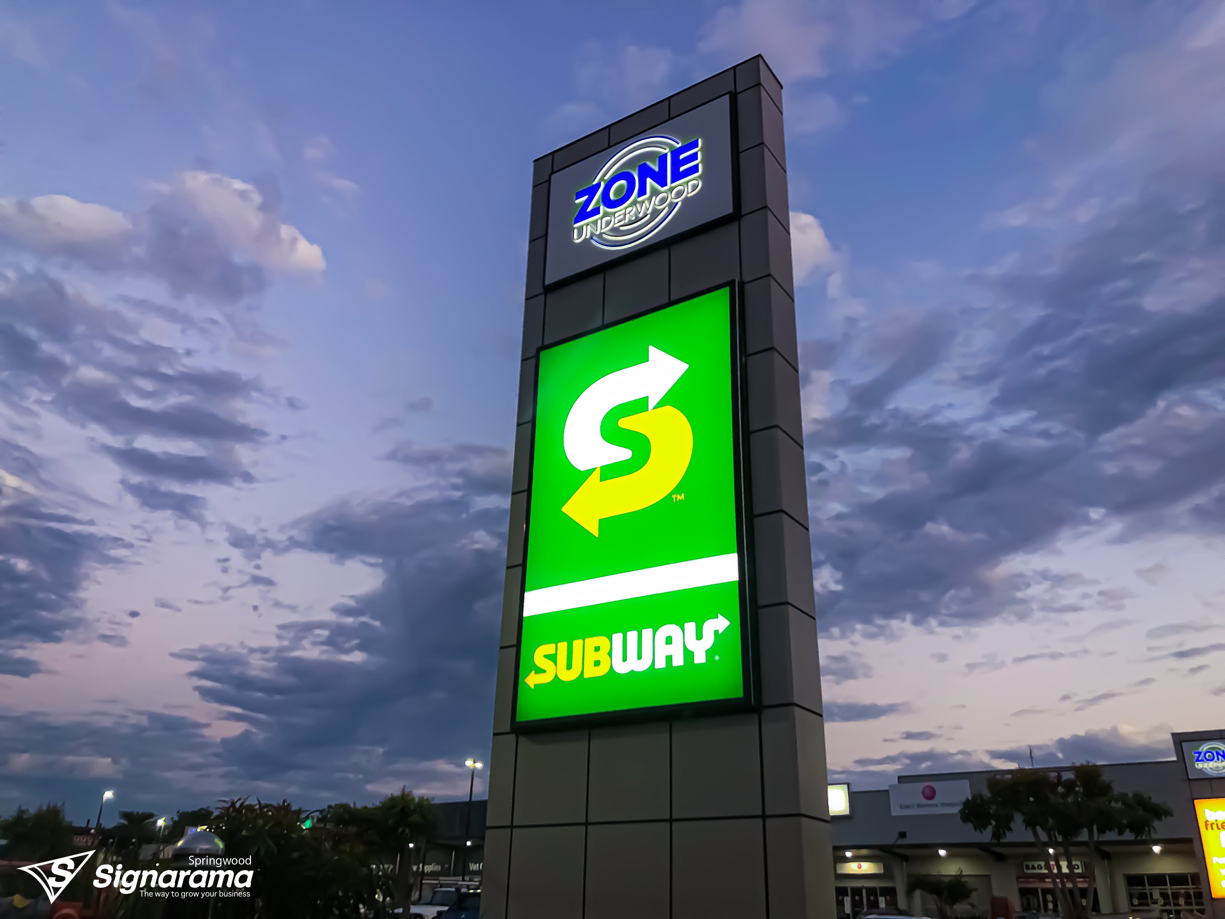 Subway – lightbox signage