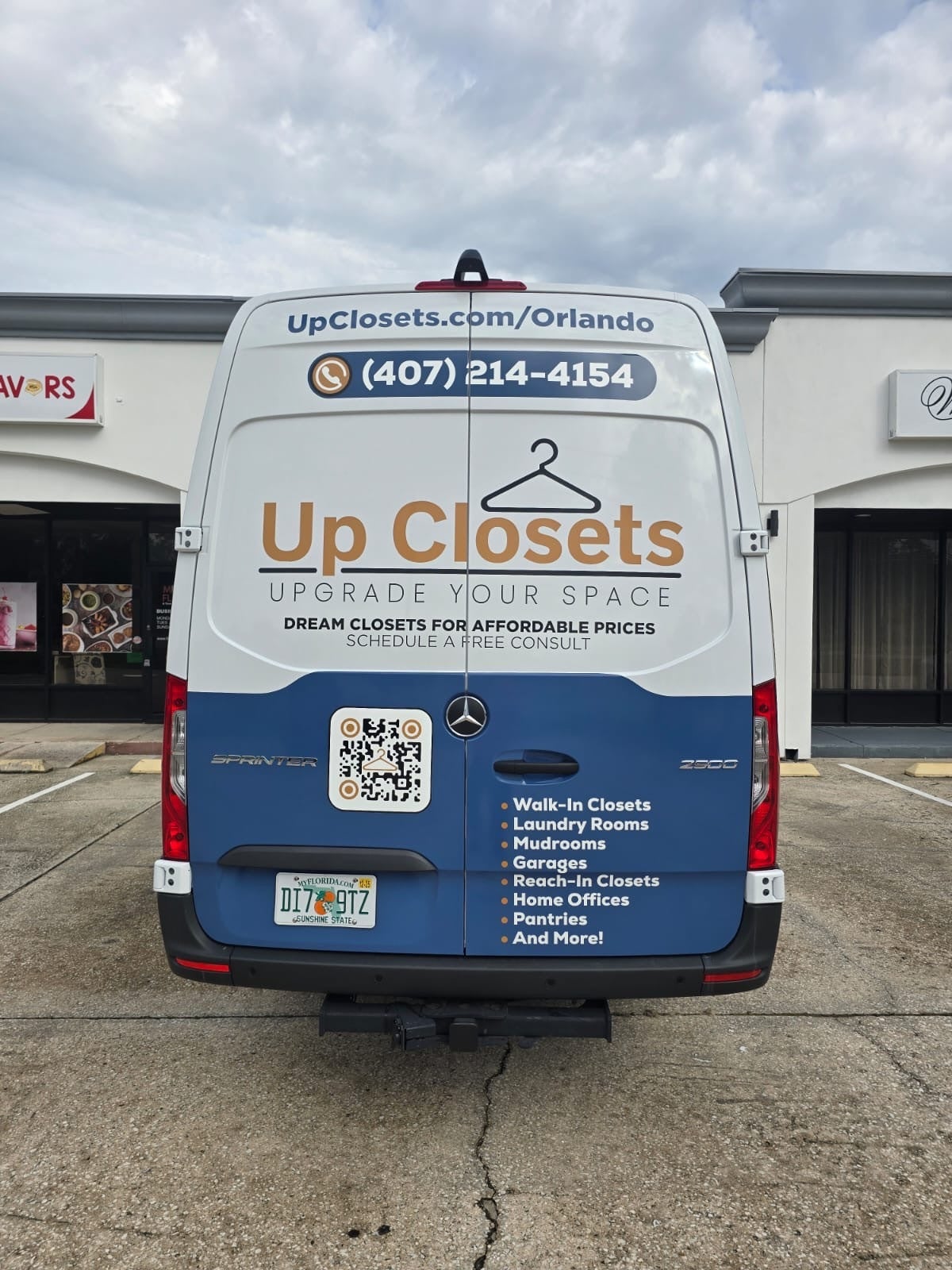 Vehicle Wrap (Mercedes Sprinter) for UpClosets Orlando