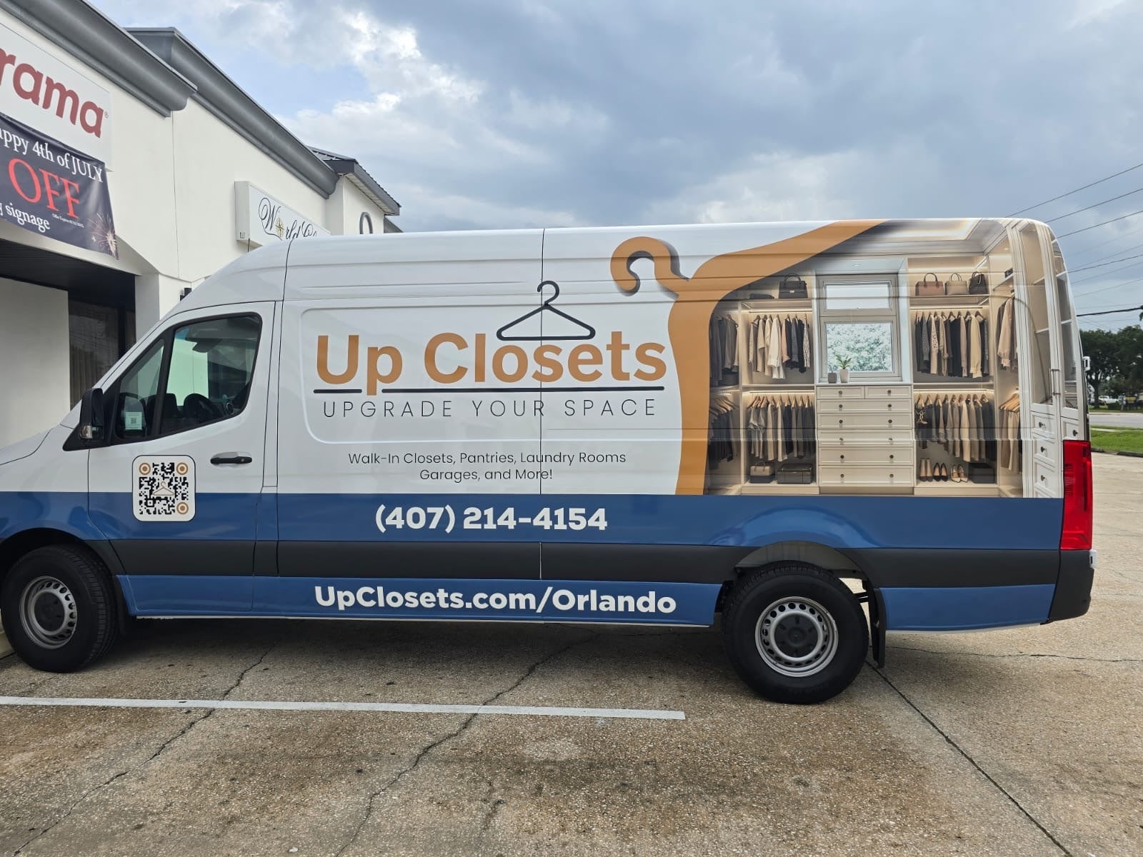Vehicle Wrap (Mercedes Sprinter) for UpClosets Orlando