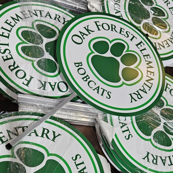 Custom yard signs - Oak Forest Elementary School, Houston, TX
