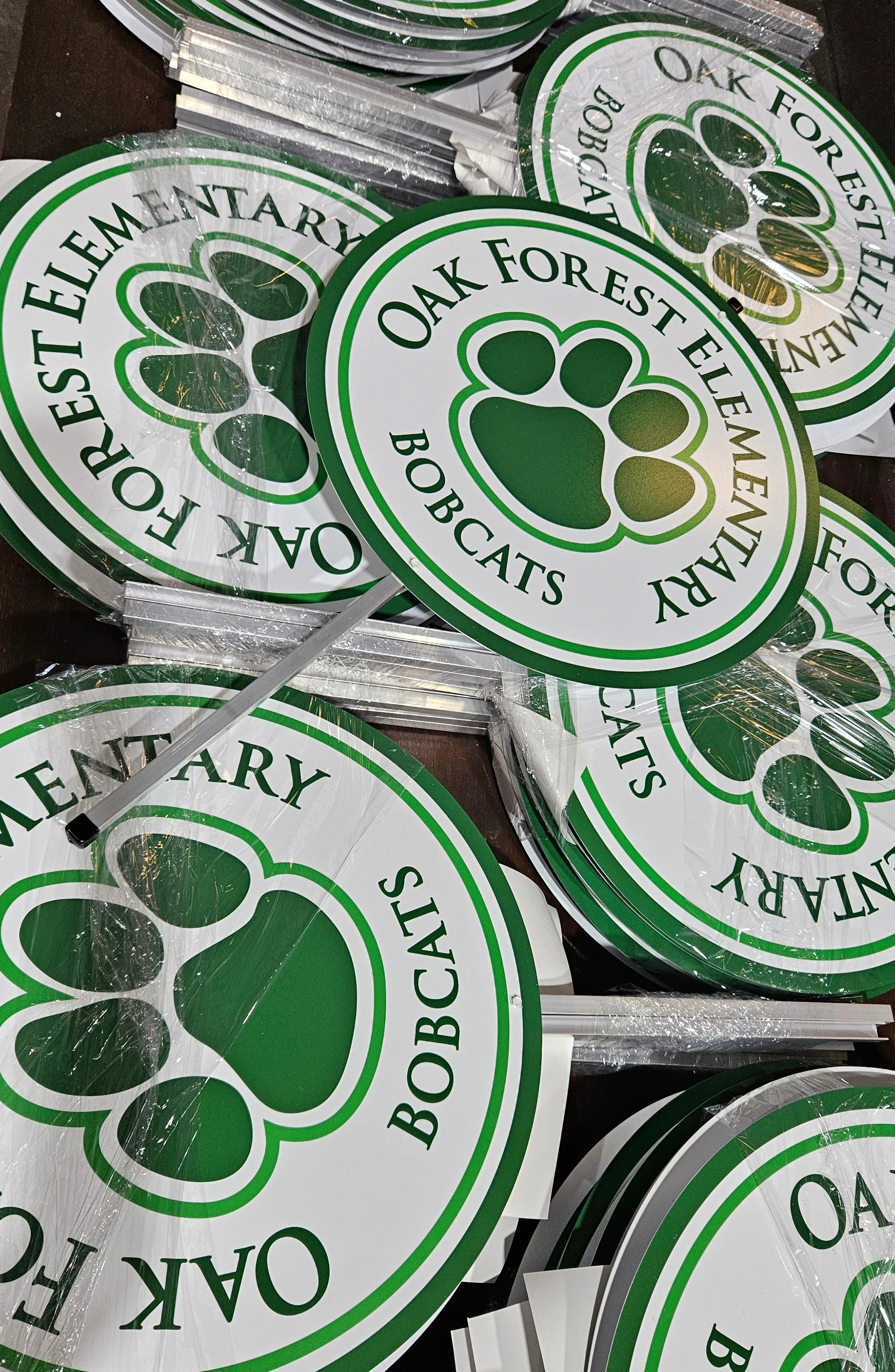 Custom yard signs - Oak Forest Elementary School, Houston, TX