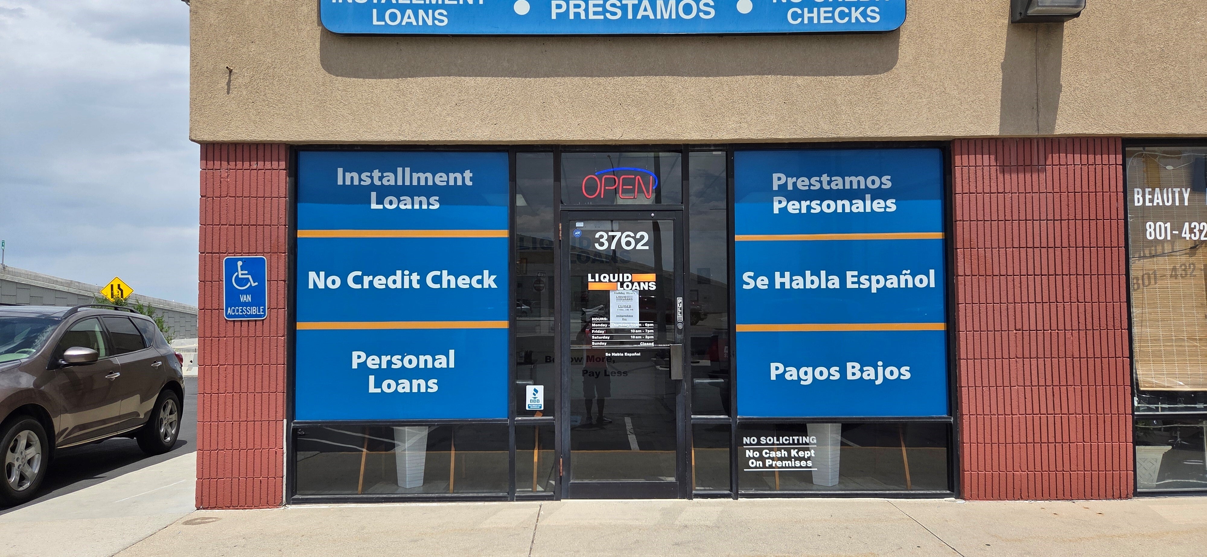 Storefront Refresh for Liquid Loans in Taylorsville, UT