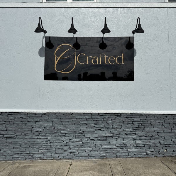 ACM Store Sign with Cut-Out PVC Letters