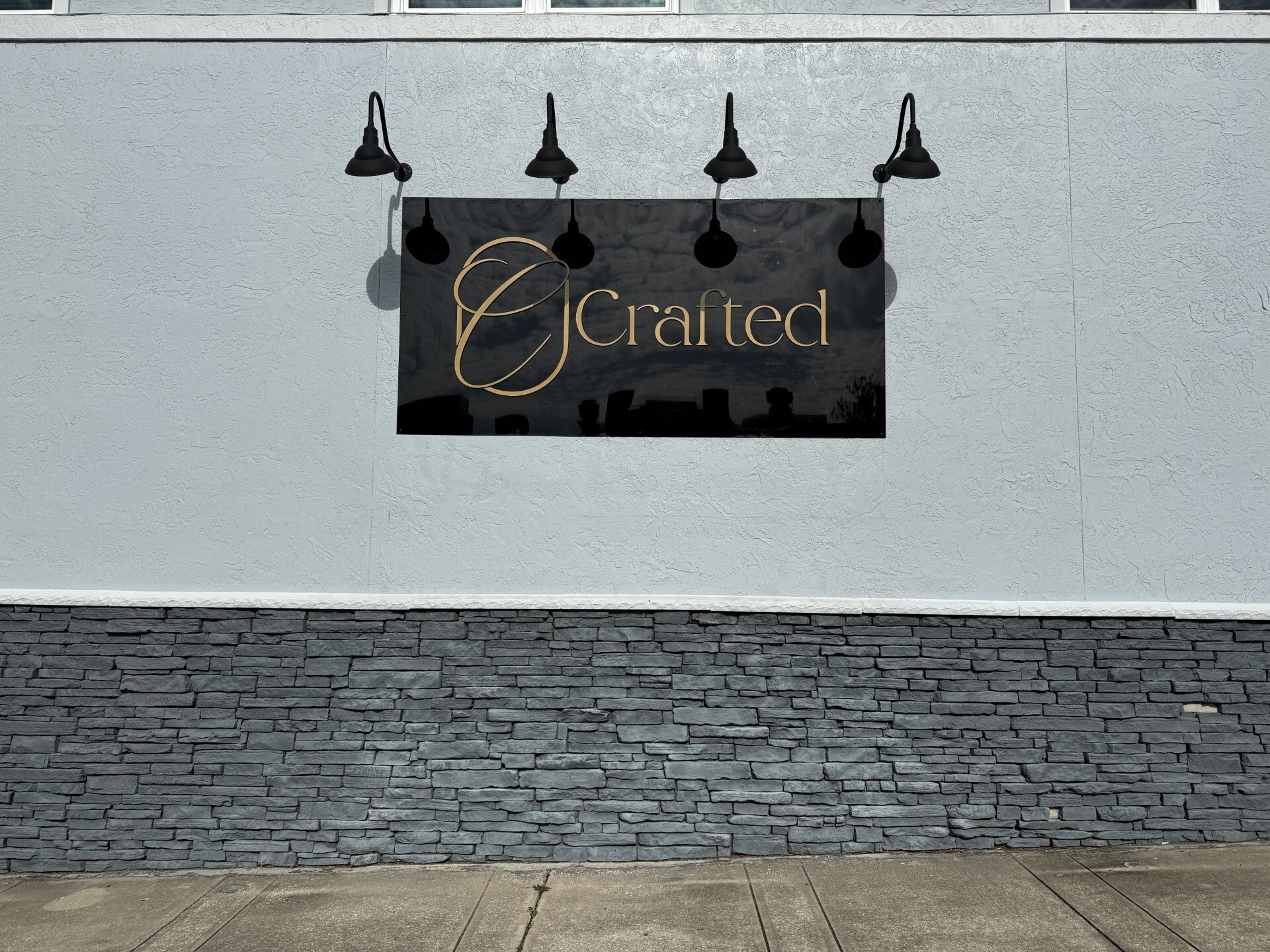 ACM Store Sign with Cut-Out PVC Letters