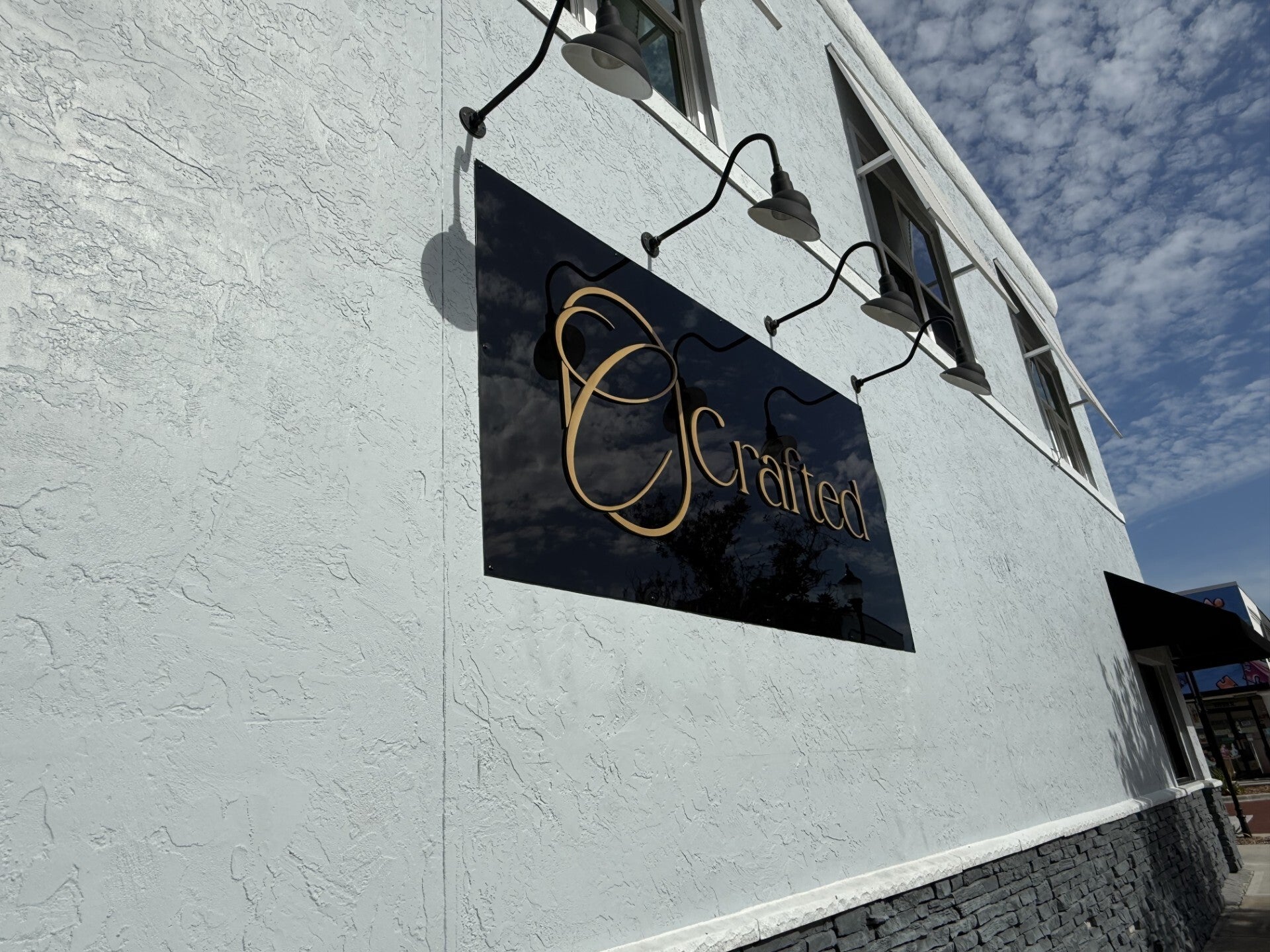 ACM Store Sign with Cut-Out PVC Letters