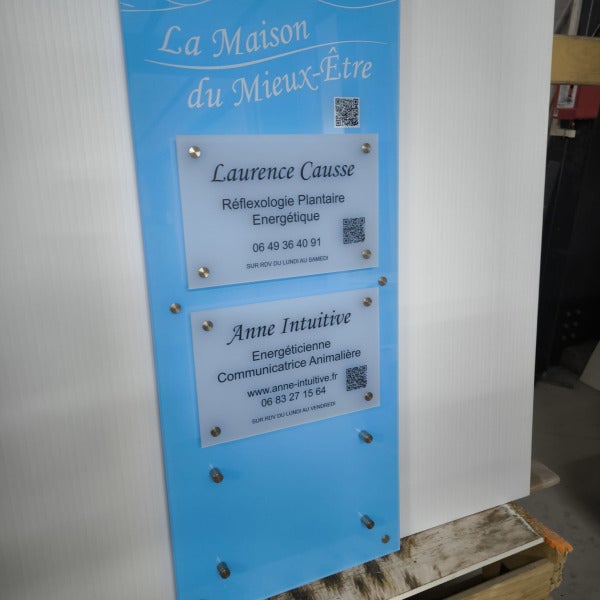 Plaque professionnelle pour La Maison Du Mieux-Etre