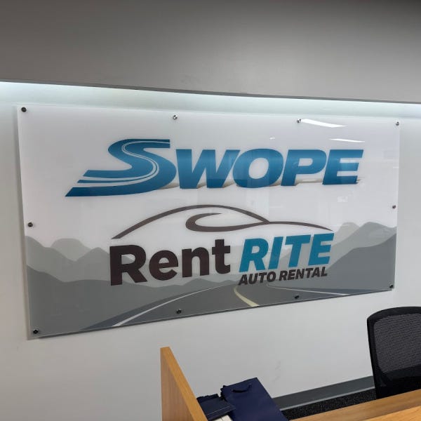 Acrylic Sign on Standoffs