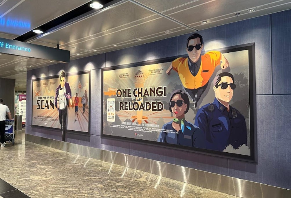 Catching Your Eye with Wall Graphics at Changi Airport