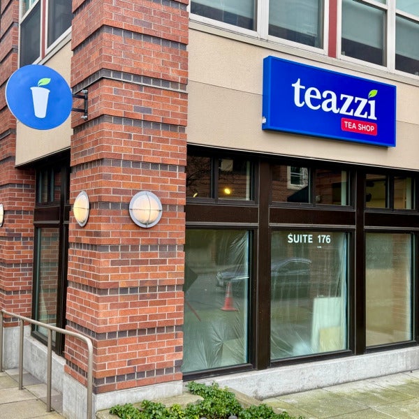 New Storefront Signage Spotlight - Teazzi, Mercer Island, WA