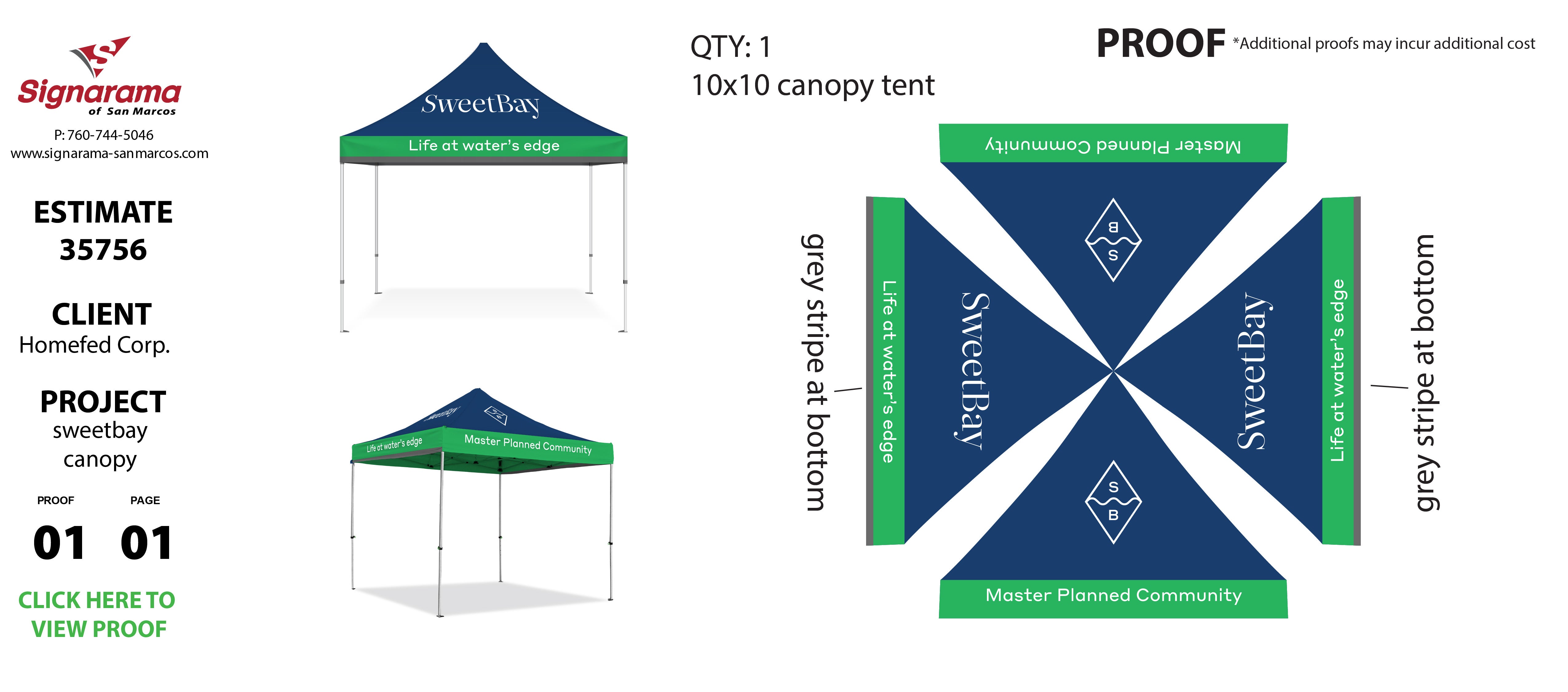Custom Dye Sublimated Colored Canopies