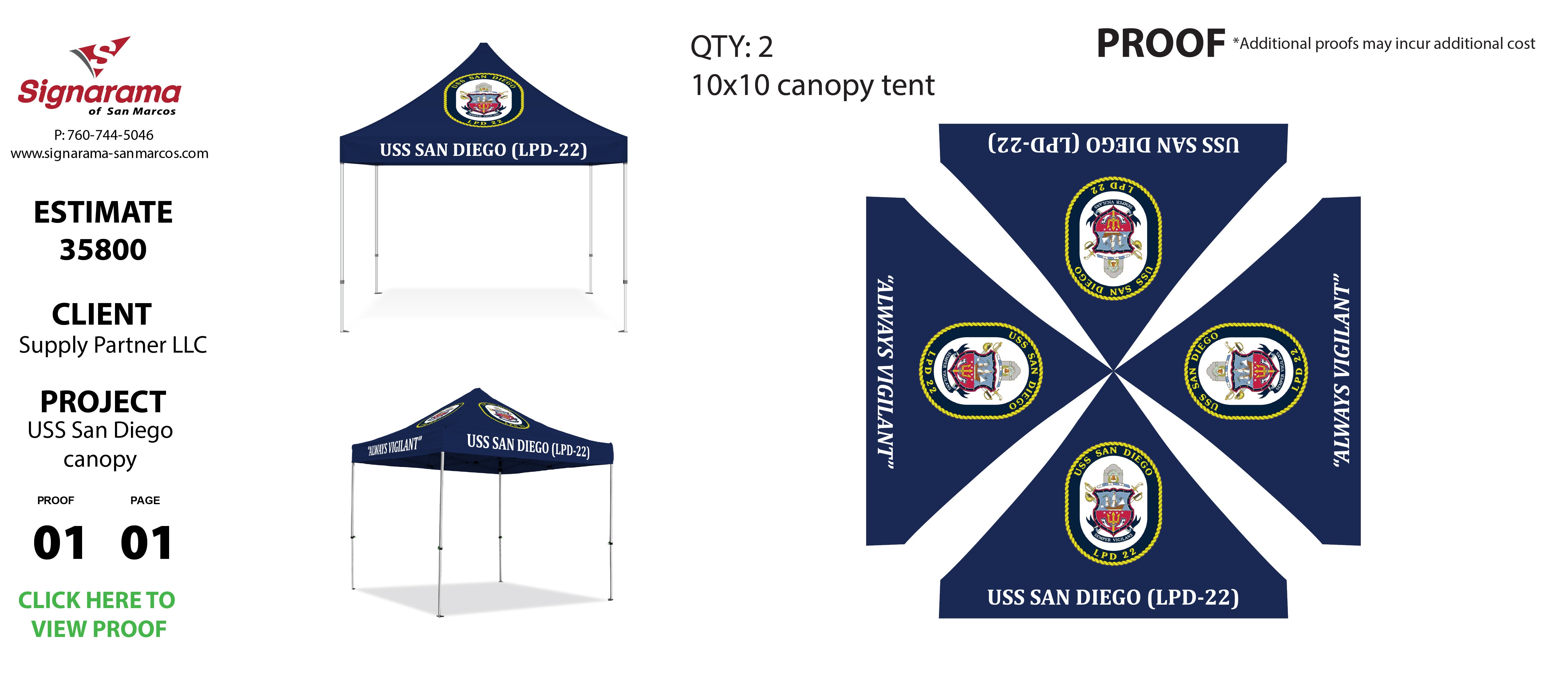 Custom Dye Sublimated Colored Canopies