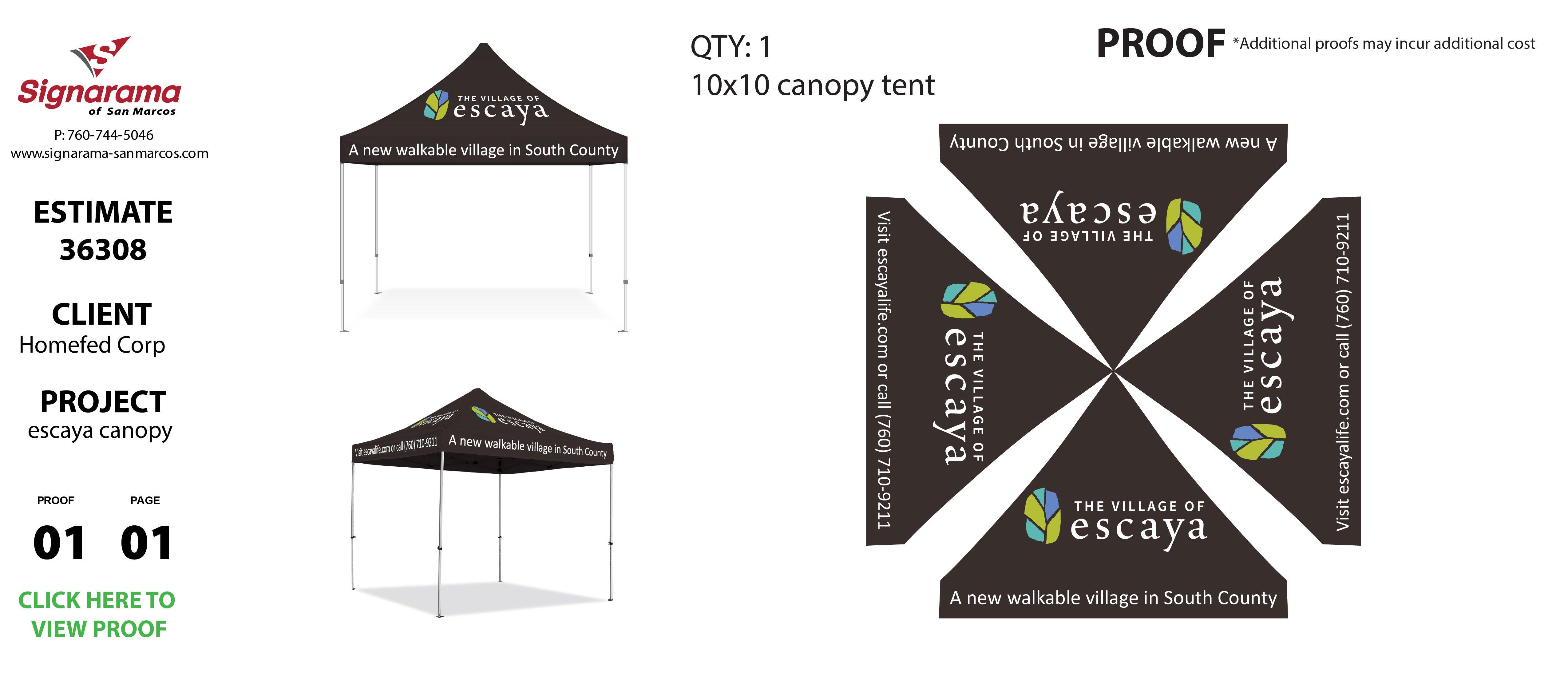 Custom Dye Sublimated Colored Canopies