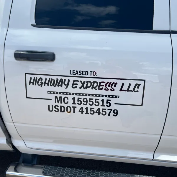 Hot Shot Service - Highway Express LLC - Vehicle Graphics