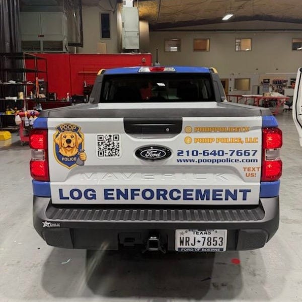 Poop Police_Rear Truck Graphics