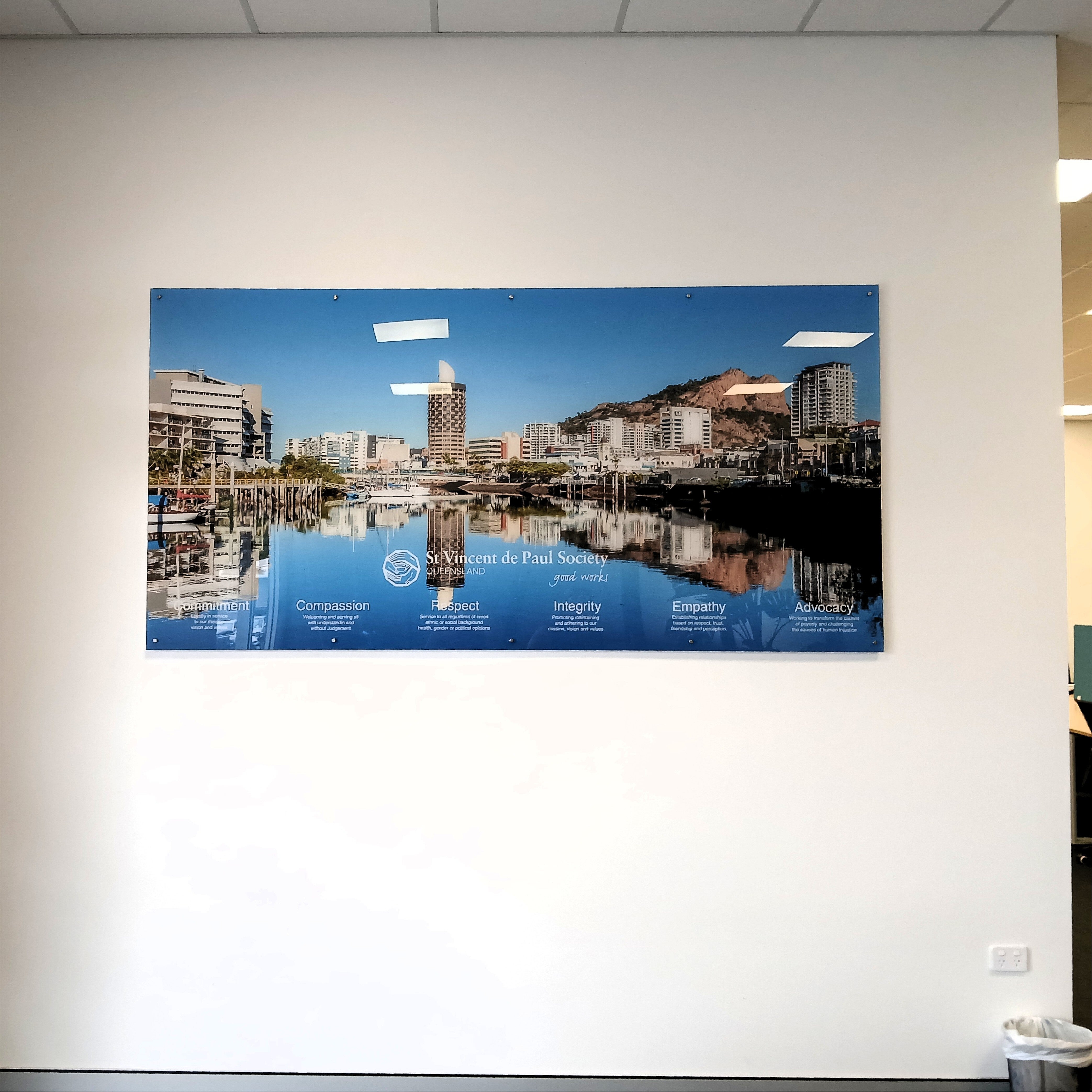 Acrylic sign on standoffs | Townsville Signs | Signage installation