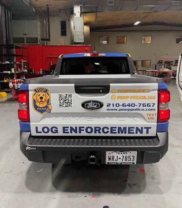Poop Police Sign Wrap Wednesday: Check out this brand-new full wrap (yes, even the roof ...