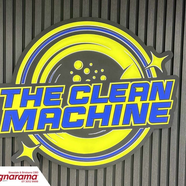 Vibrant New Laundromat Signage for The Clean Machine