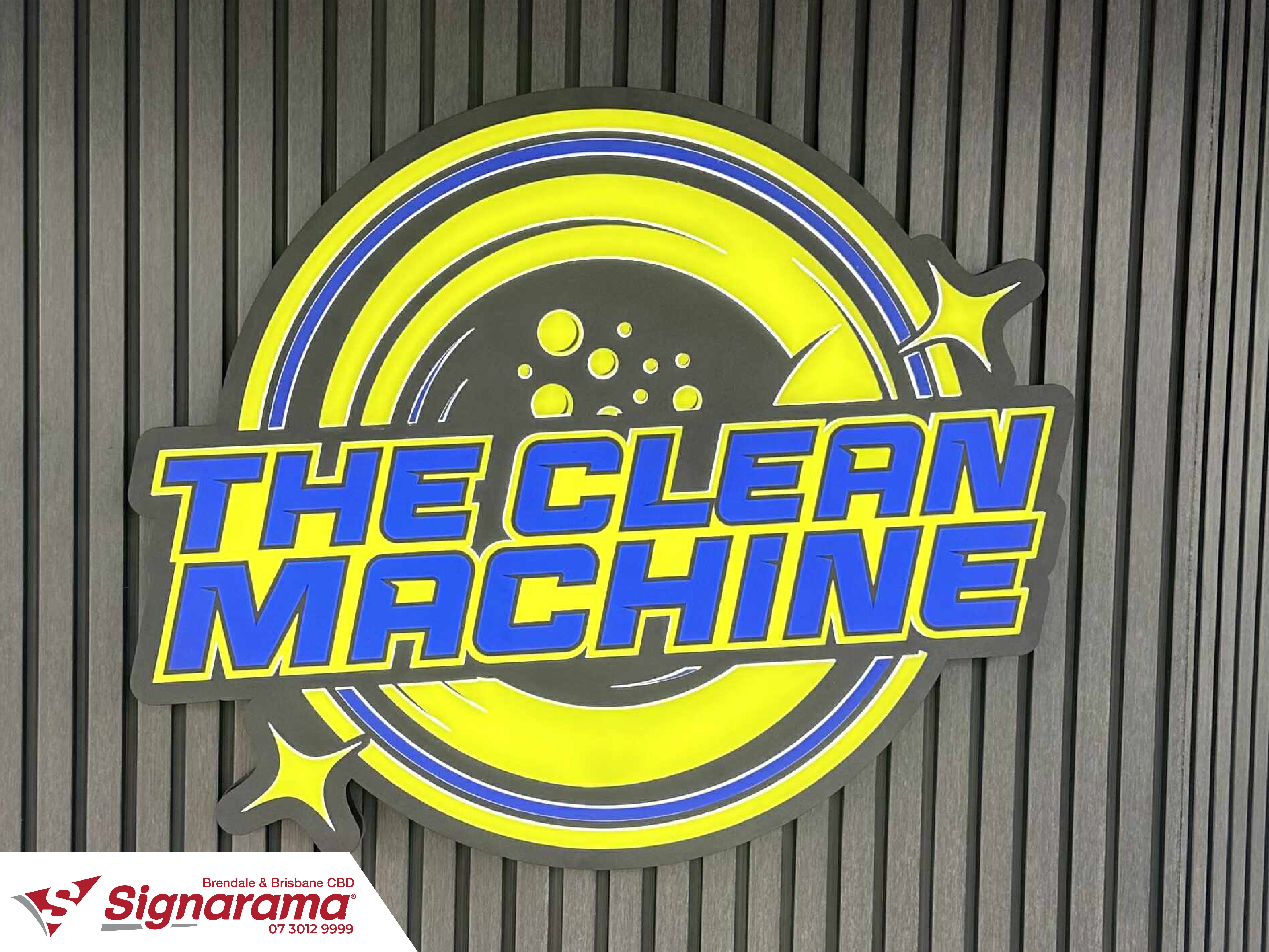 Vibrant New Laundromat Signage for The Clean Machine