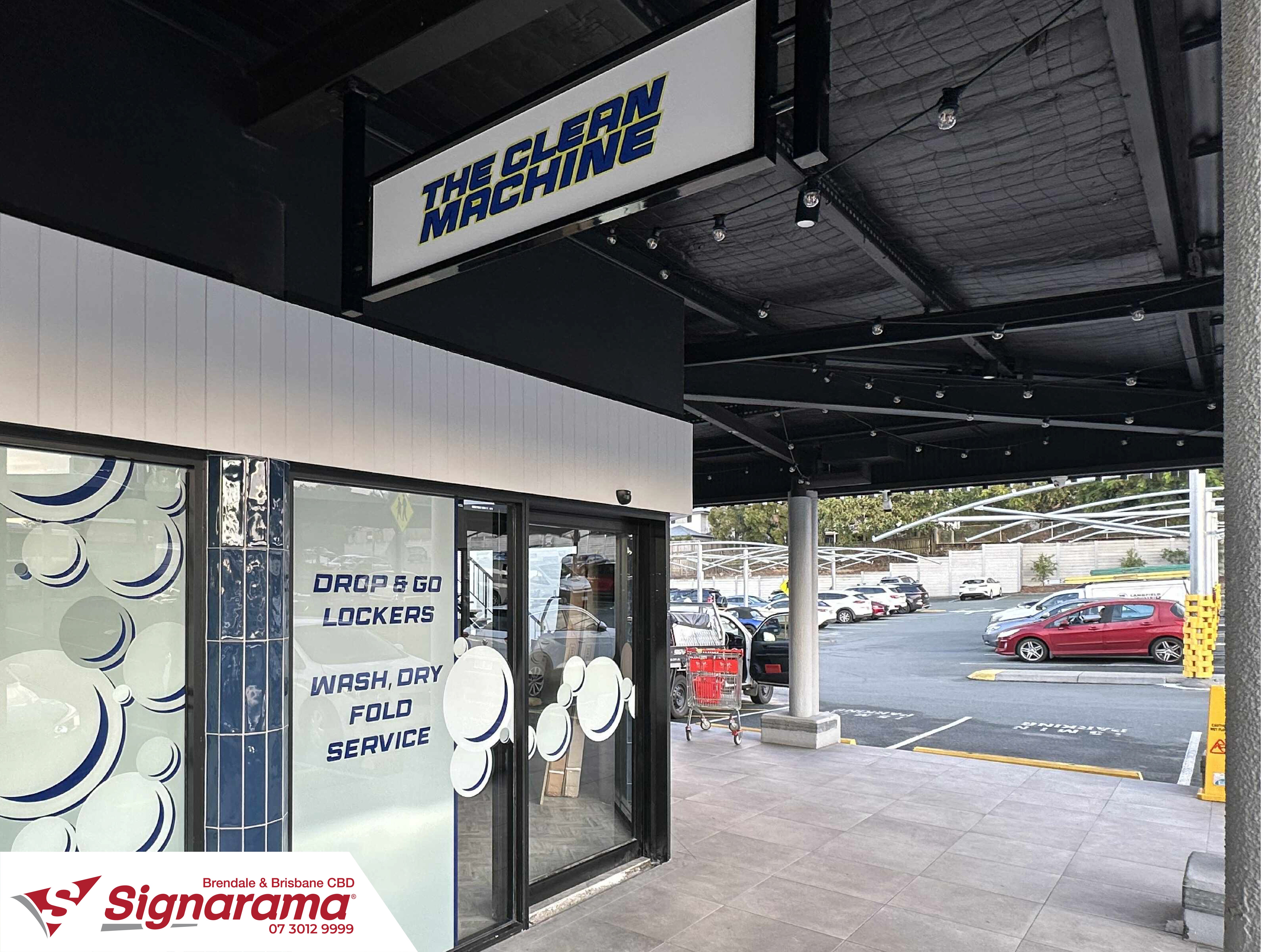 Vibrant New Laundromat Signage for The Clean Machine