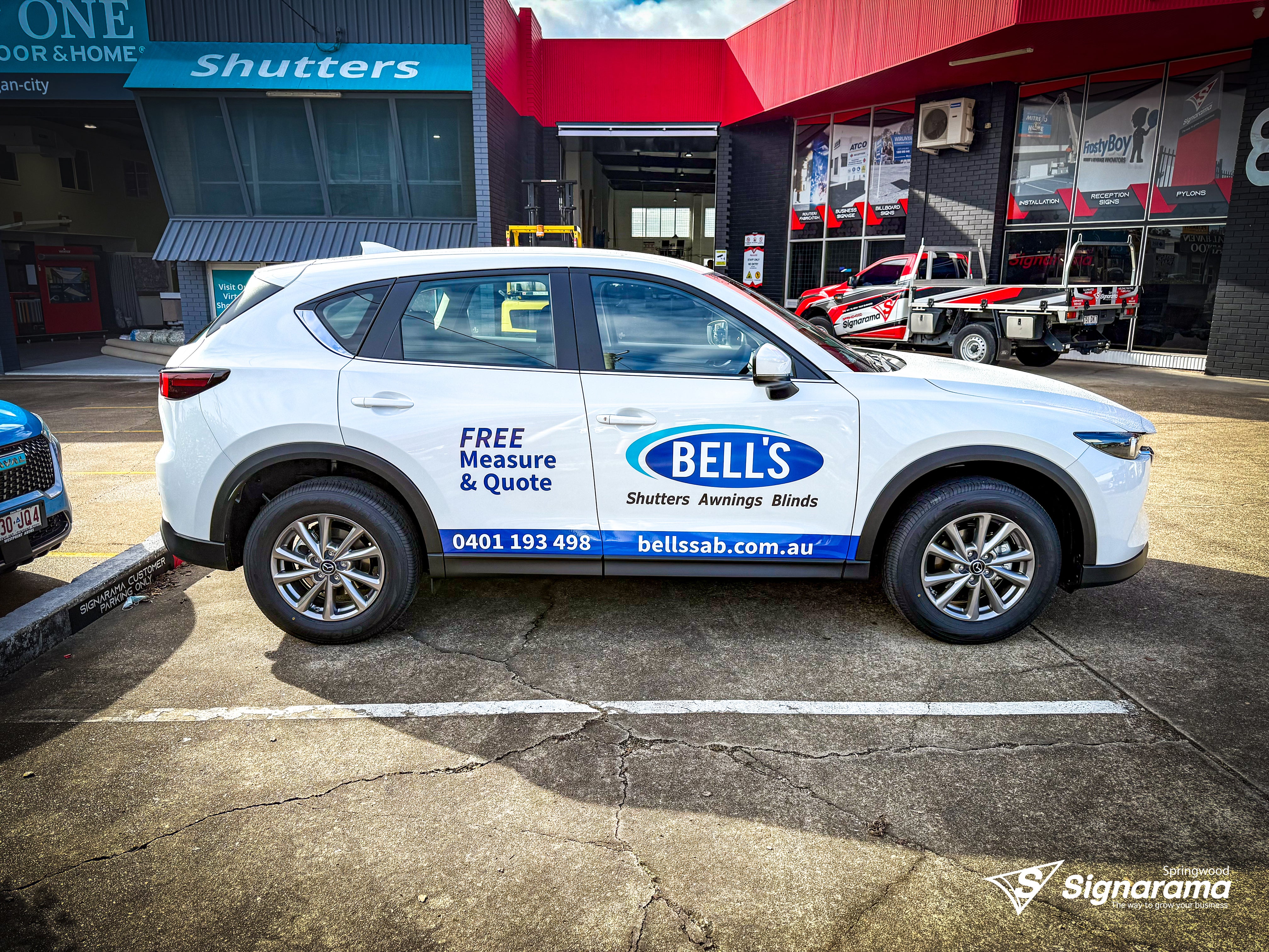 Vehicle Graphics - Bell's Shutters Awnings Blinds