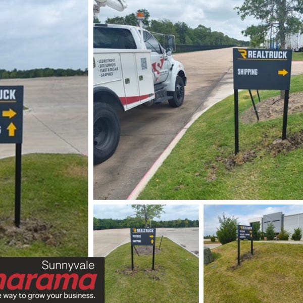 Real Truck Wayfinding Signage