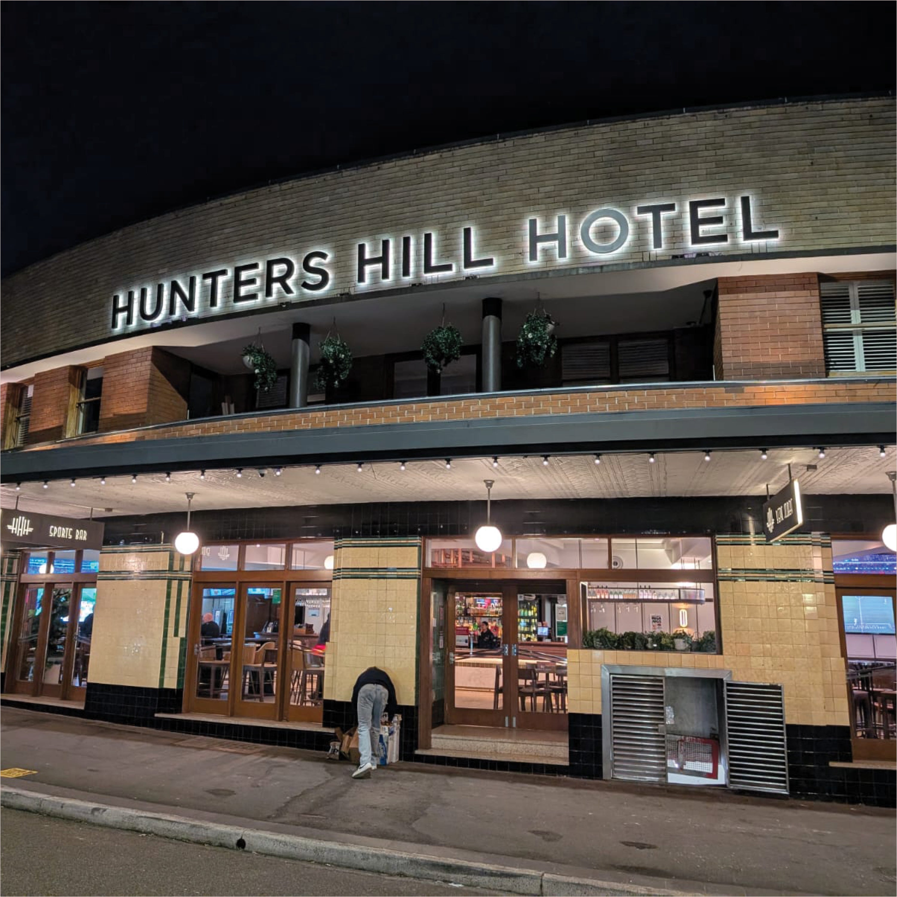 Hunters Hill Hotel - Back-lit LED Signage