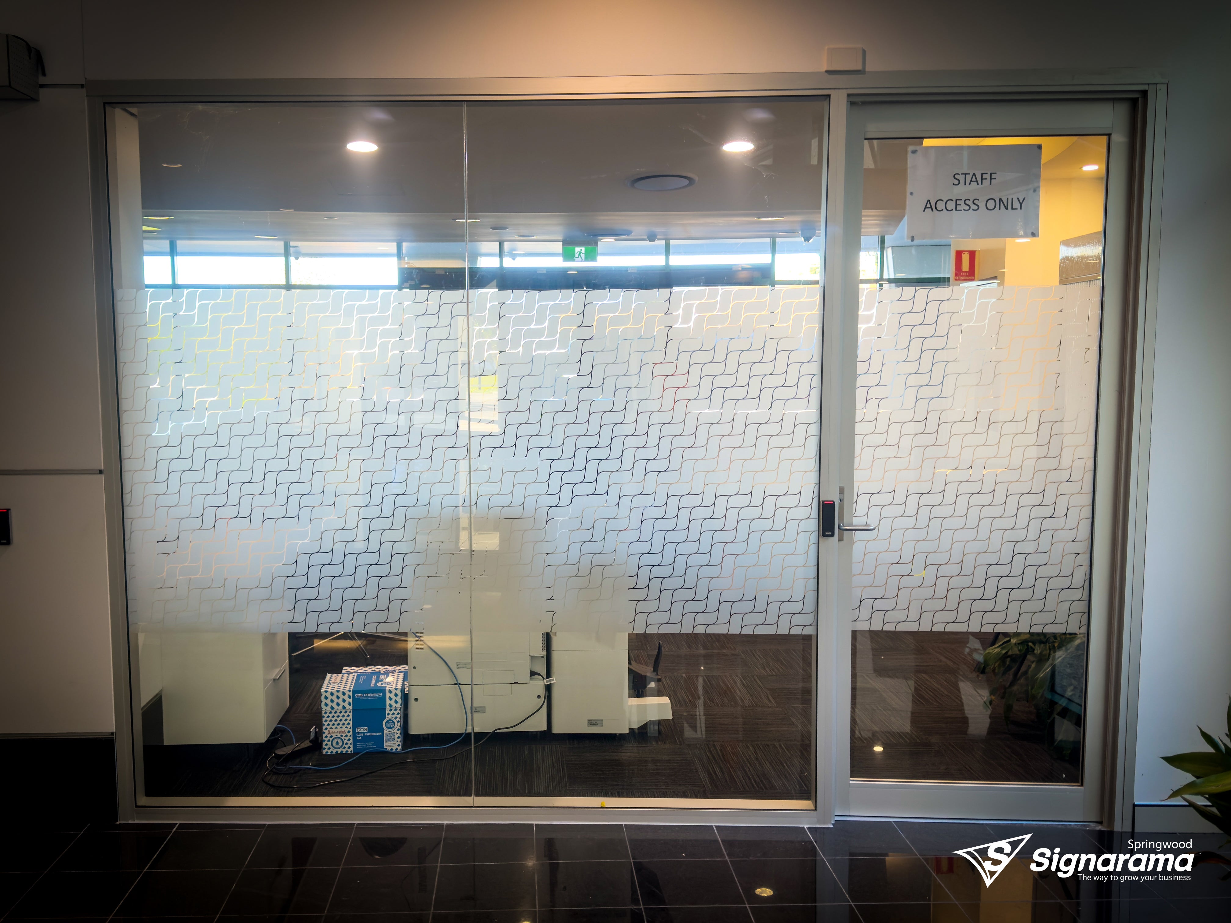 Office Window Frosting - Arethusa College