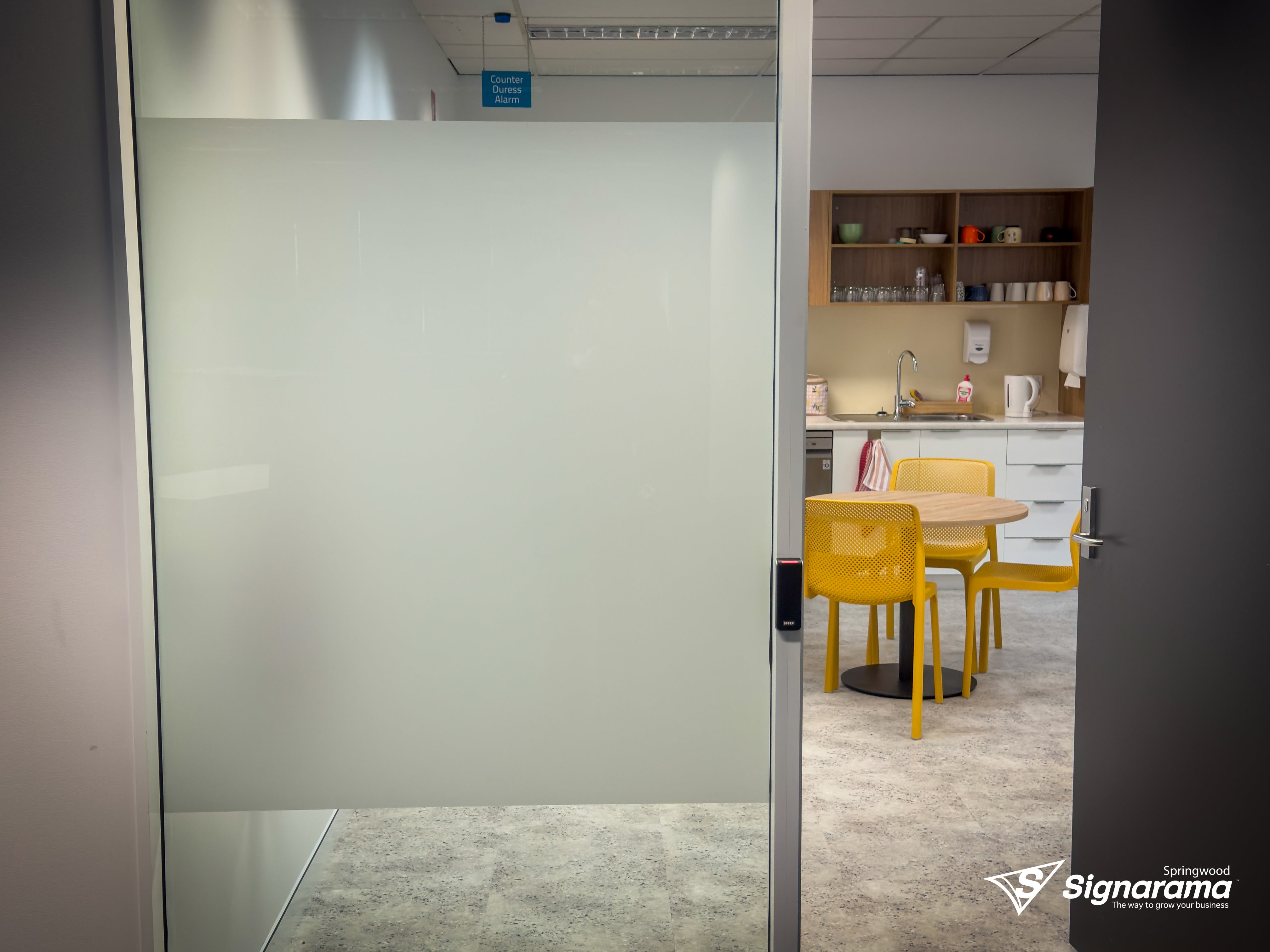 Office Window Frosting - Arethusa College
