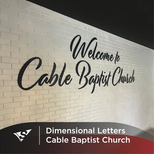 Cable Baptist Church Dimensional Letters 1