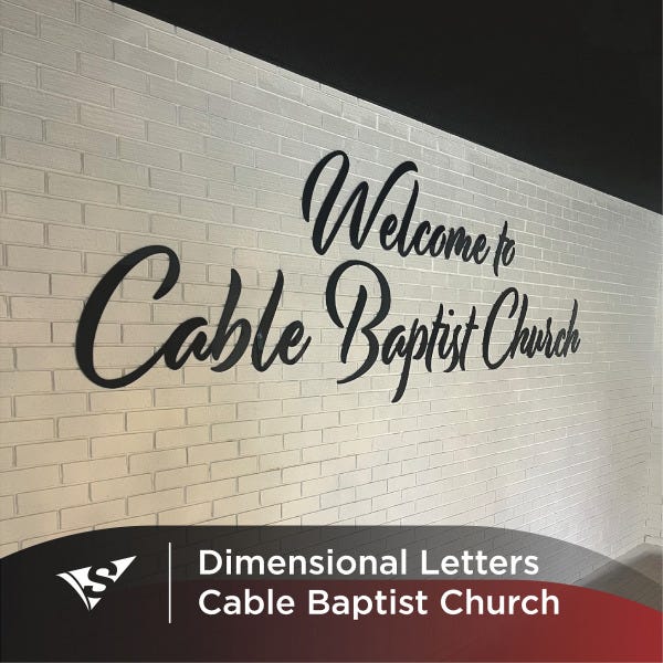 Cable Baptist Church Dimensional Letters 1