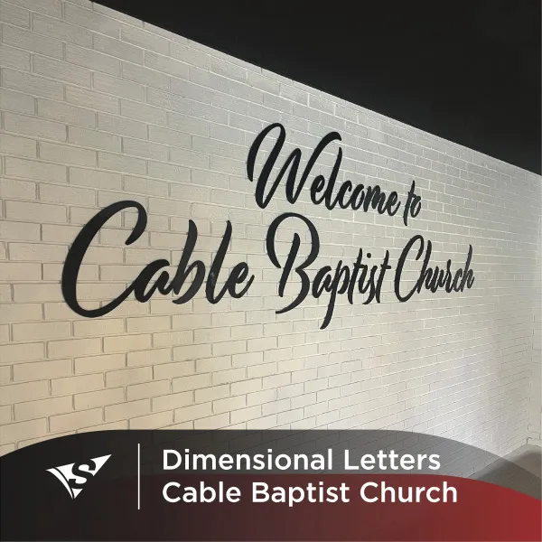 Cable Baptist Church Dimensional Letters 1