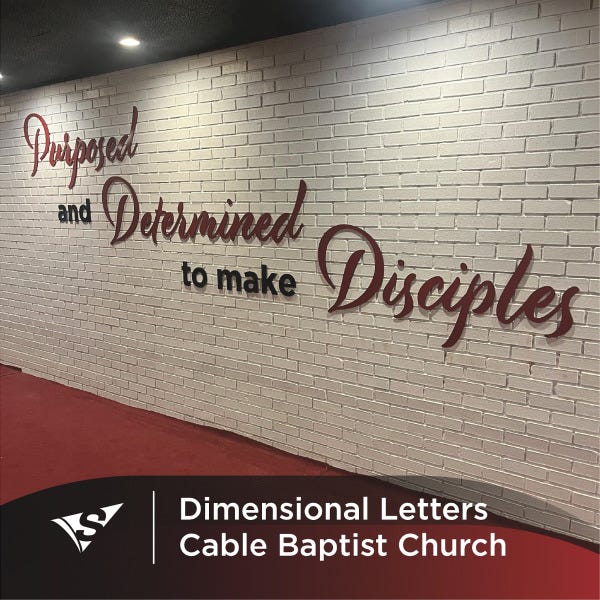 Cable Baptist Church Dimensional Letters 2