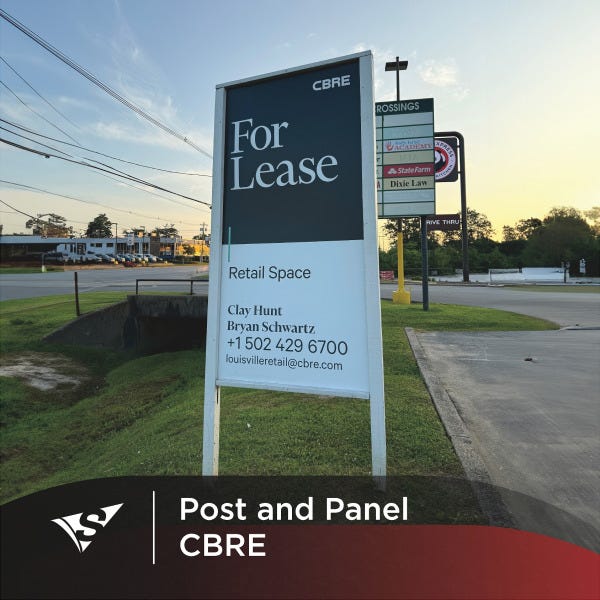Post and Panel Sign for CBRE