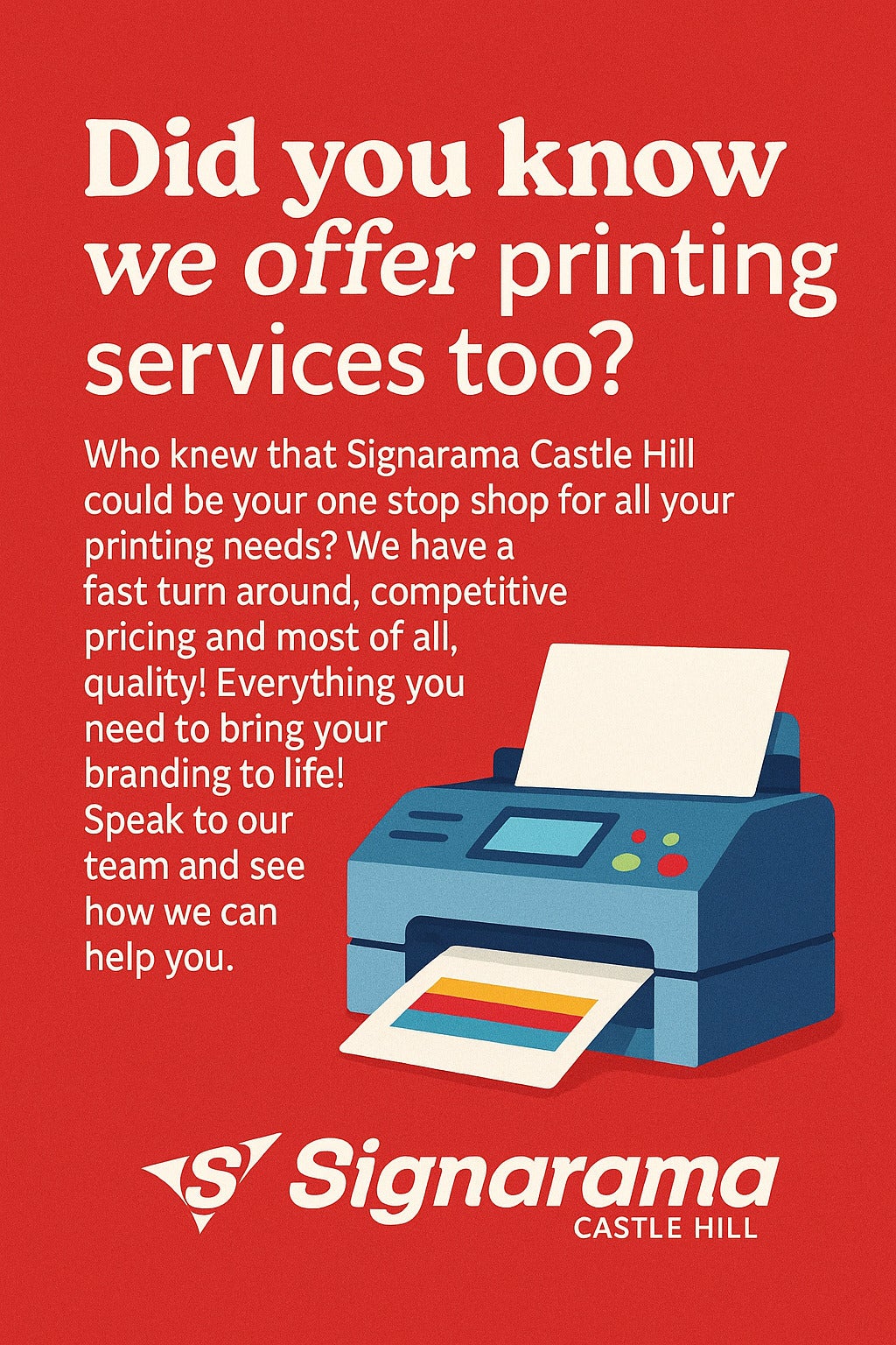We Print Too?! Signarama Castle Hill Is Your One-Stop Branding Shop