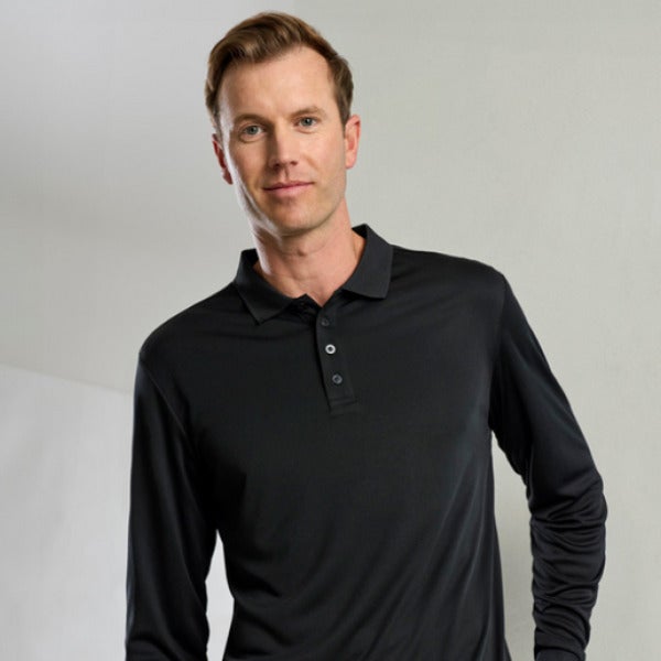 Custom Mens Action Long Sleeve Polo